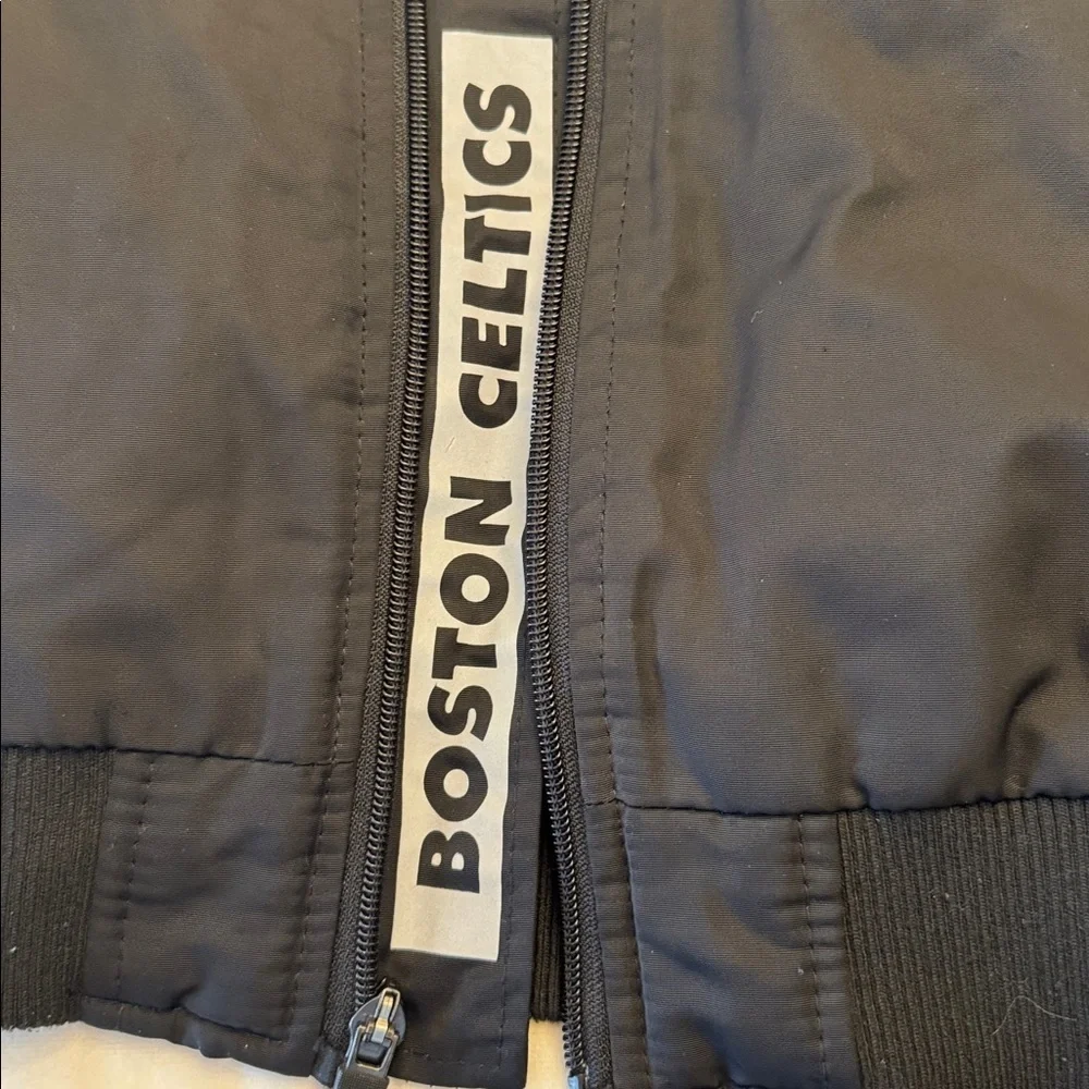 Big Kids Celtics Black Bomber Jacket, sz 14/16